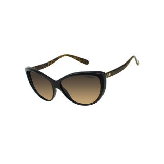 LIZ CLAIBORNE Love Boat Cat Eye Sunglasses, Black, Womens