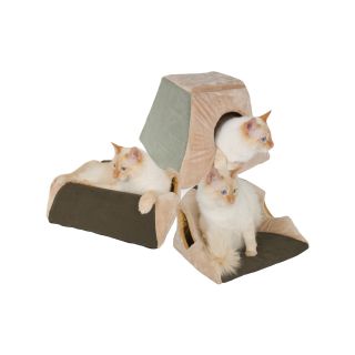 Thermo Kitty Cabin Heated Cat Bed, Tan