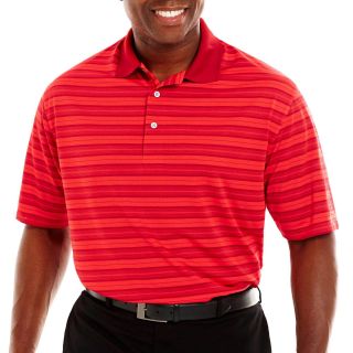 Pga Tour Pro Series Airflux Striped Polo Shirt Big and Tall, Red, Mens