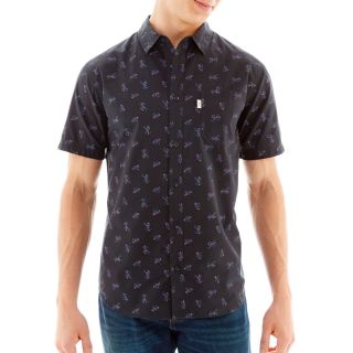 Floral Button Front Shirt, Charcoal Walker, Mens