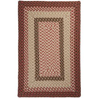 Sausalito Reversible Braided Indoor/Outdoor Rectangular Rugs, Rusted Rose