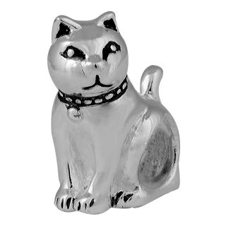 Forever Moments Oxidized Cat Bead, Womens