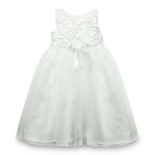 Marmellata Soutache Ballerina Flower Girl Dress Girls 12m 6y, White, White,