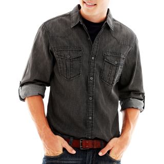 Chalc Denim Shirt, Black, Mens