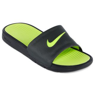 Nike Benassi Solarsoft Mens Slide Sandals, Gray