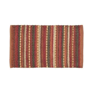 Striped Chindi Rectangular Rugs, Spice/multi