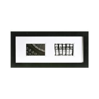 Gallery Solutions 8x20 Matted Picture Frame, Black