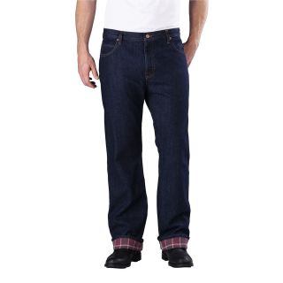 Dickies Straight Fit Flannel Lined Jeans, Stonewashed, Mens