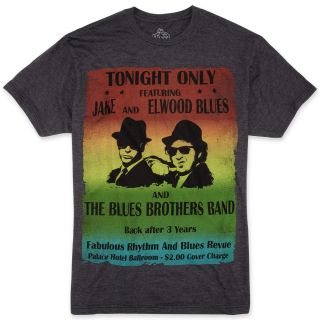 Blues Brothers Tonight Only Poster Graphic Tee, Char Heather, Mens