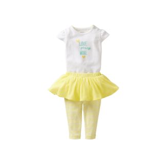 Carters Bodysuit and Tutu Leggings   Girls newborn 24m, Yellow, Yellow, Girls