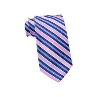 Stafford Gale Stripe Tie, Pink, Mens
