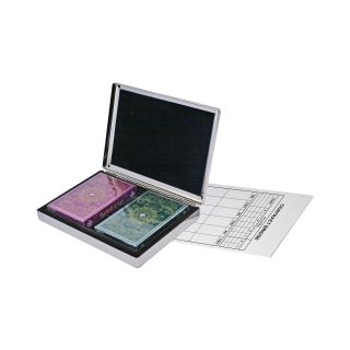Playing Card Set with Polished Metal Holder