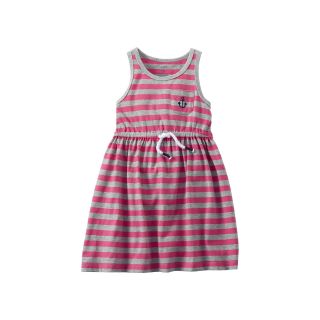 Carters Carter s Striped Anchor Dress   Girls 2t 4t, Gray/Pink, Gray/Pink,