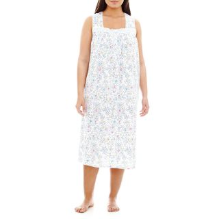 Earth Angels Sleeveless Ballet Nightgown   Plus, Scribble Floral Pr, Womens