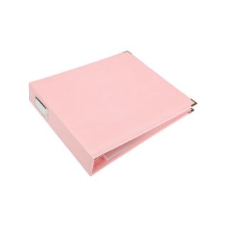Classic Faux Leather 3 Ring 12 x 12 Binder Album, Pink