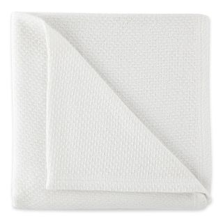 JCP Home Collection  Home Woven Cotton Blanket, White