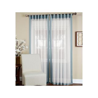 Elrene Ella Tab Top Curtain Panel, Blue