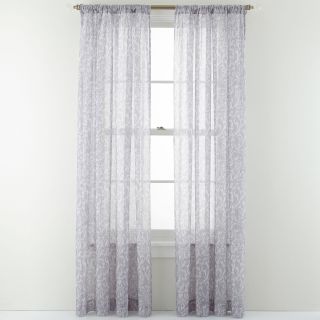 ROYAL VELVET Balmoral Rod Pocket Sheer Curtain Panel, Gray