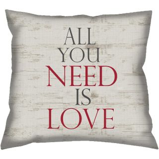 All You Need Is Love Decorative Pillow, Beige