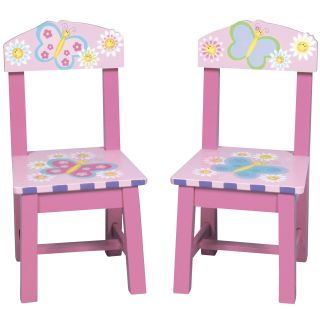 Guidecraft Butterfly Set of 2 Chairs, Girls