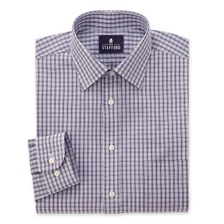 Stafford Broadcloth Dress Shirt, Purple, Mens