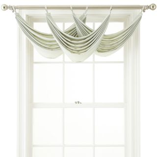 ROYAL VELVET Ally Tab Top Waterfall Valance, Mineral Sage