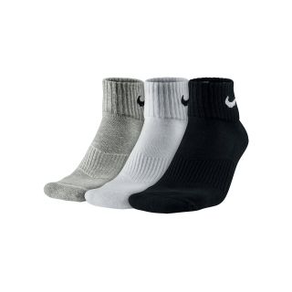 Nike 3 pk. Quarter Socks, White, Mens