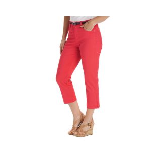 Lee Monroe Belted Capris, Cherry, Womens