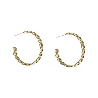 dom by dominique cohen 1 Gold Tone Honeycomb Hoop Earrings, Womens