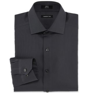 CLAIBORNE Wrinkle Free Dress Shirt, Carbon Blu Bedford, Mens