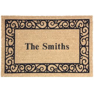 Personalized Coir Outdoor Rectangular Doormats, Natural