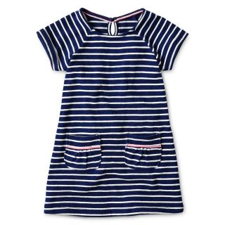 ARIZONA Striped Jersey Dress   Girls 12m 6y, American Navy, American Navy, Girls