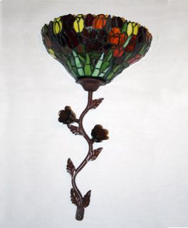 Stained Glass Tulip Battery Powered Sconce