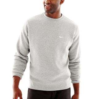 Nike Fleece Crewneck Sweatshirt, Grey, Mens