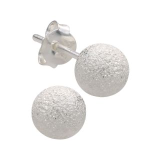 Bridge Jewelry Textured Sterling Silver Ball Stud Earrings