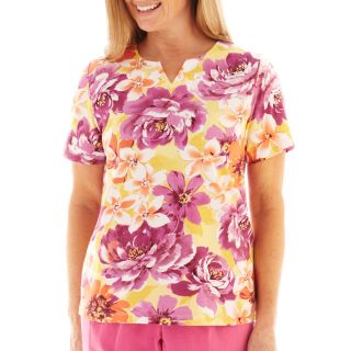 Alfred Dunner Classics Abstract Floral Print Knit Top