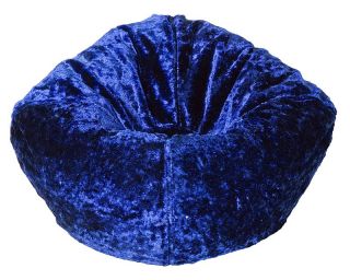 Chenille Bean Bag 98 Round in Violet, Lime, Blue or Tangerine