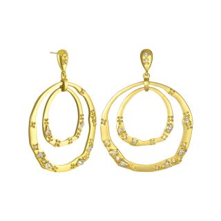 PALOMA & ELLIE Gold Tone & Crystal Orbital Hoop Earrings, Womens