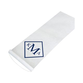 Diamond Monogram Aisle Runner, White