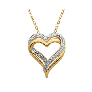Bridge Jewelry Diamond Accent Double Heart Pendant