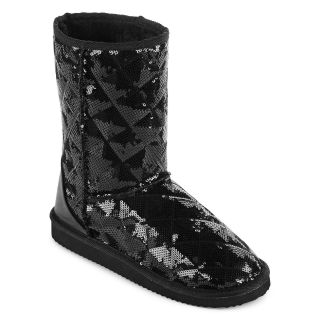 ARIZONA Gracie Sequin Boots, Black, Womens