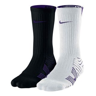 Nike 2 pk. Performance Cushioned Football Crew Socks XL, Purple, Mens