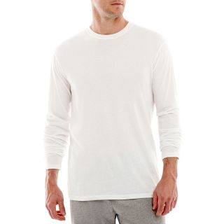 Stafford Long Sleeve T Shirt   Big and Tall, White, Mens