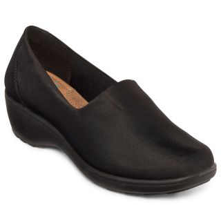 Yuu Ashlay Stretch Slip Ons, Black, Womens