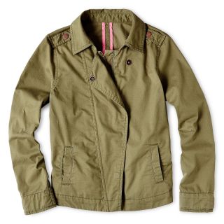 ARIZONA Twill Motorcycle Jacket   Girls 6 16 and Plus, Green, Girls