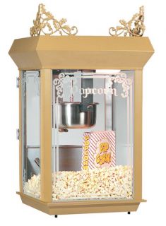 Antique Deluxe Sixty 6 oz Popcorn Machine Gold