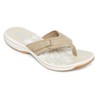 Clarks Breeze Sea Thong Sandals, Grey, Womens