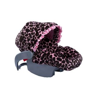 Baby Bella Maya Ginny Giraffe Infant Car Seat Cover, Brown/Pink, Girls