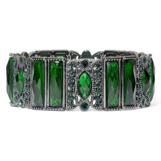 Green Stone Stretch Bracelet