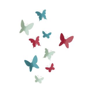 UMBRA Set of 9 Mariposa Butterfly Wall Decor   Multicolor